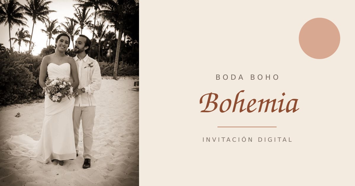 Portada de la invitación Bohemia
