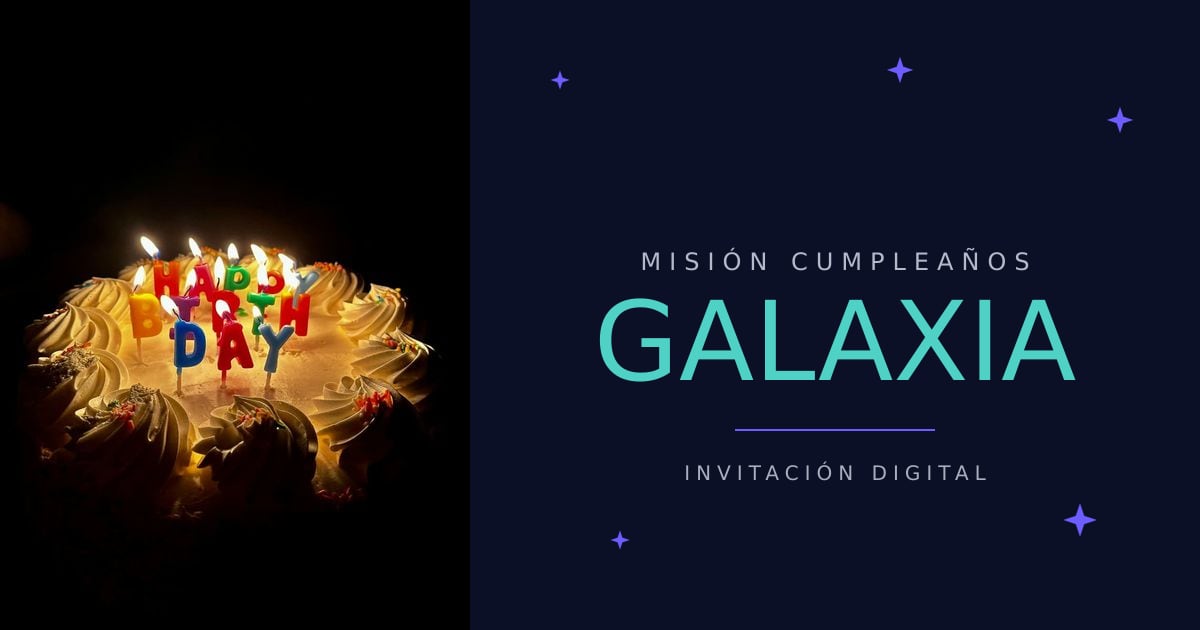 Portada de la invitación Galaxia