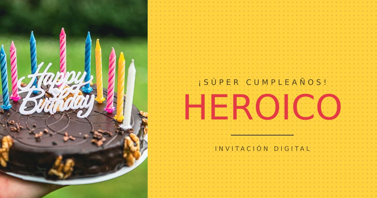 Portada de la invitación Heroico