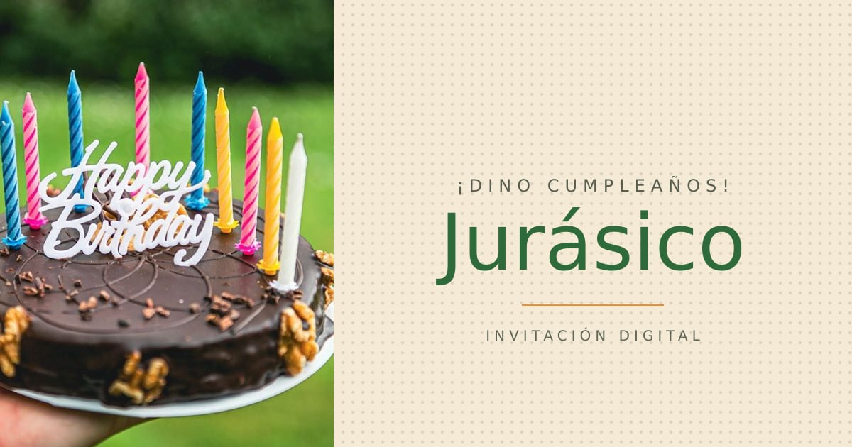 Portada de la invitación Jurásico