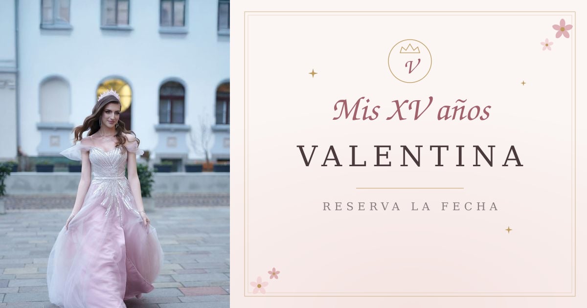 Portada de la invitación Rosa