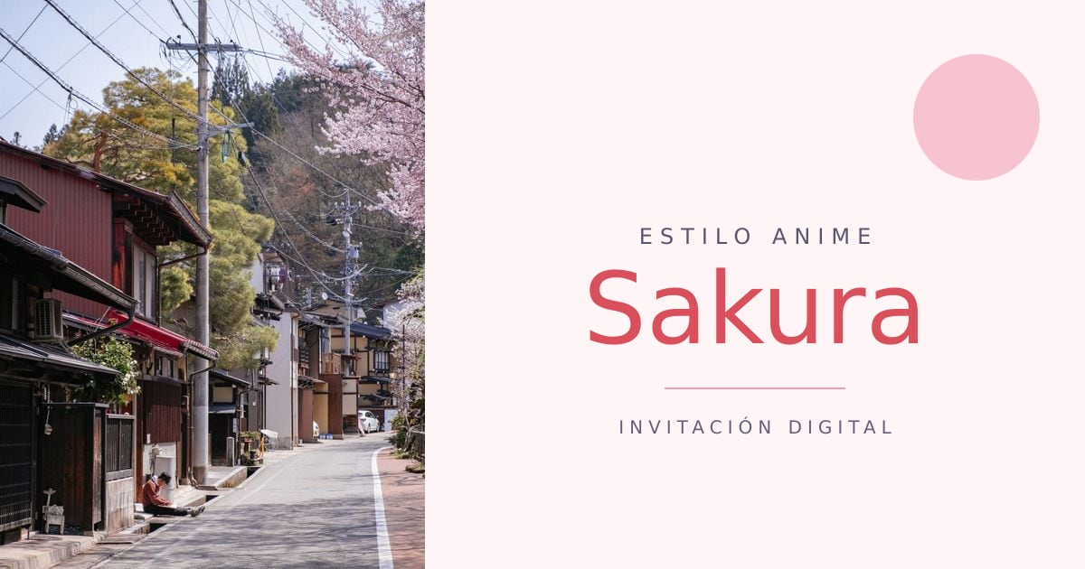 Portada de la invitación Sakura